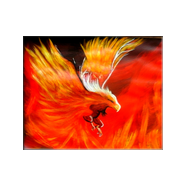 flammender Adler...acryl 40x 50 cm, malpapier