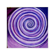 spirale violett 100x100 acryl keilrahmen